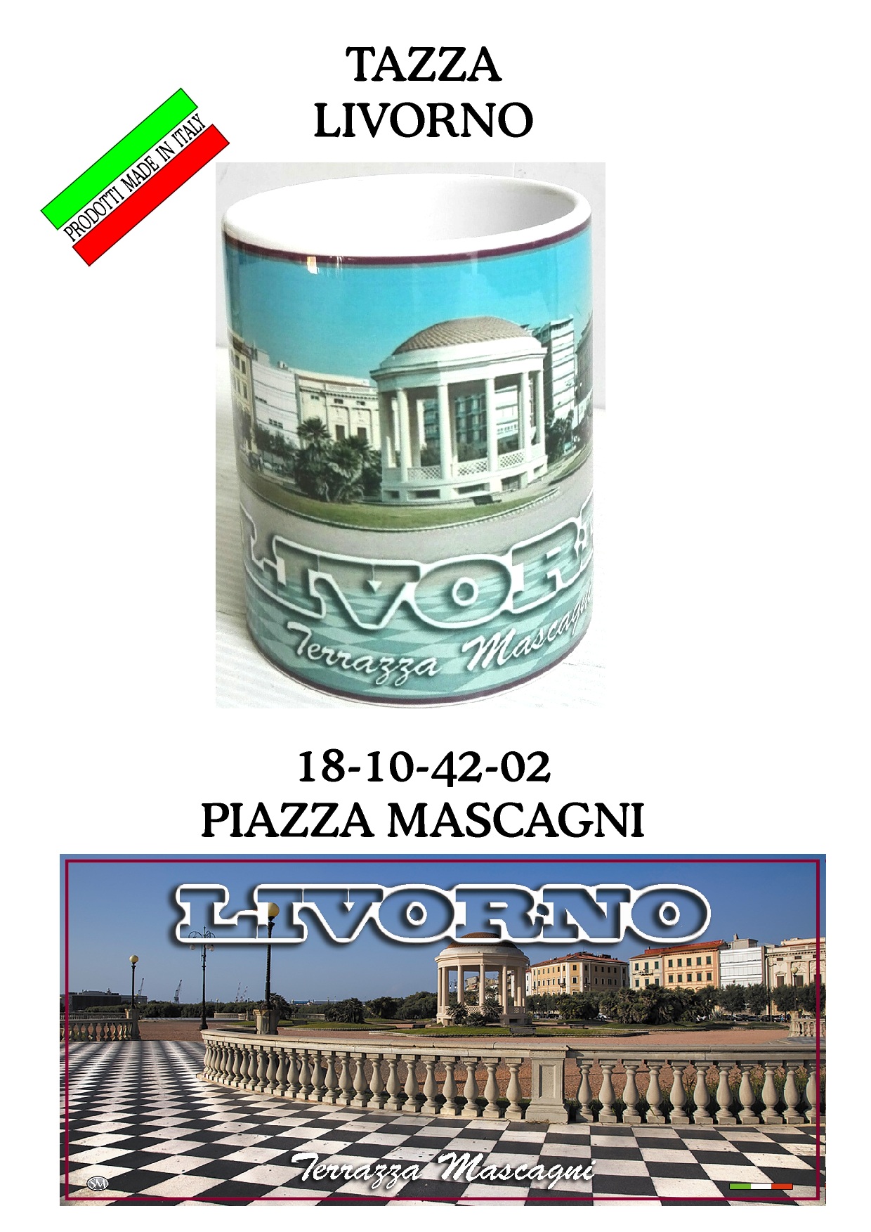 18-10-42-0002 Tazze Livorno Terrazza Mascagni CONFEZIONI da n.1 Pz.
