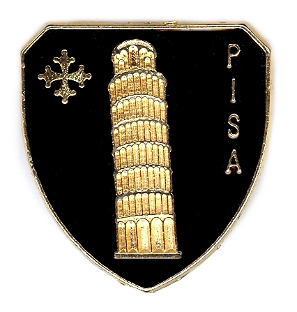 99-02-06-0022 Magneti Pisa Scudo Torre Nero CONFEZIONI da n.10 Pz.