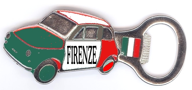 99-12-02-5001 Stappabottiglie Firenze Auto Tricolore CONFEZIONI da n.10 Pz.