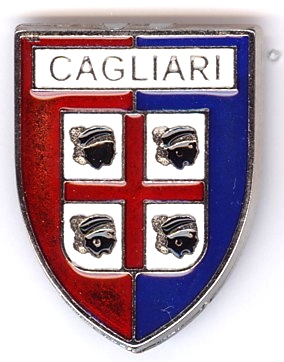 99-02-14-0010 Magneti Sardegna Scudo Blu e Rosso Cagliari 4 Mori CONF. da 10 Pz.