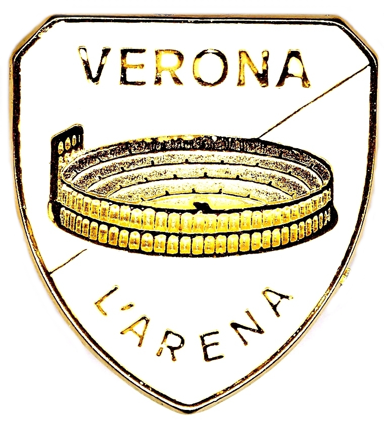 99-02-04-0101 Magneti Verona Arena Scudo Bianco CONFEZIONI da n.10 Pz.
