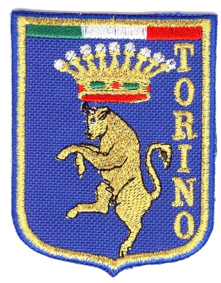 99-06-23-0022 Toppe Torino Scudo Blu Stemma Toro CONFEZIONI da n.10 Pz.