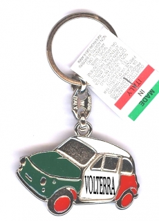 99-01-24-5001 Portachiavi Volterra Auto Tricolore "Volterra" CONFEZIONE da 10 Pz