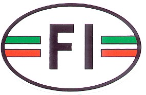 99-08-02-0850  Adesivi Firenze Ovale FI Bandiera Tricolore CONFEZION.da 10 Pz.