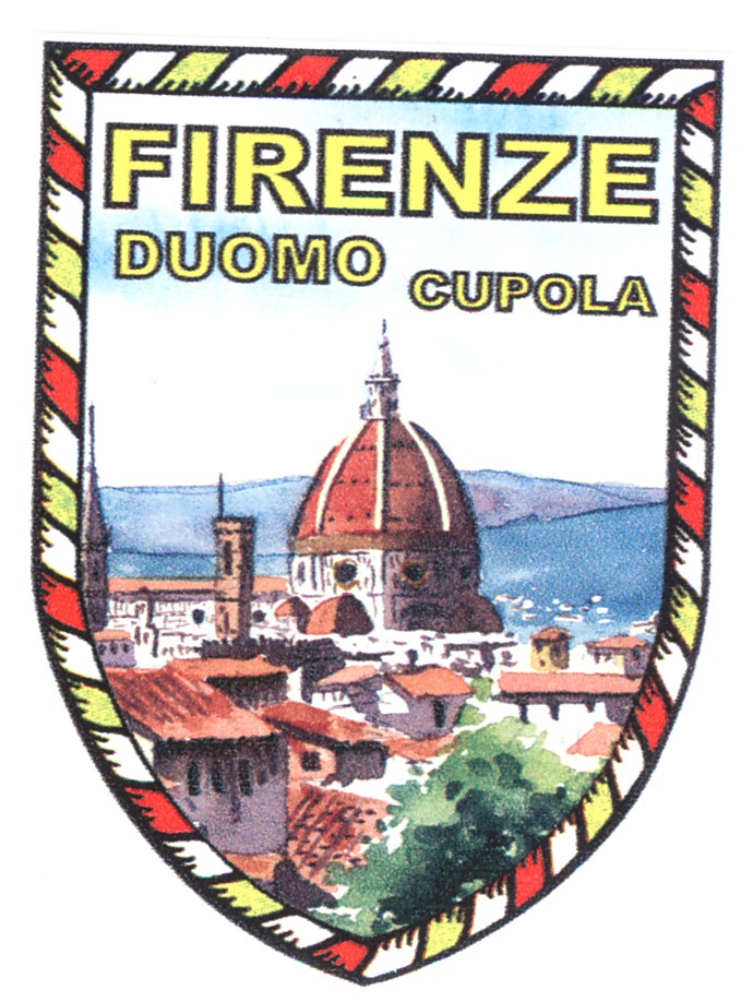 99-08-02-0992 Adesivi Firenze Acquerello Scudo Cupola Duomo CONFEZION.10 Pz.
