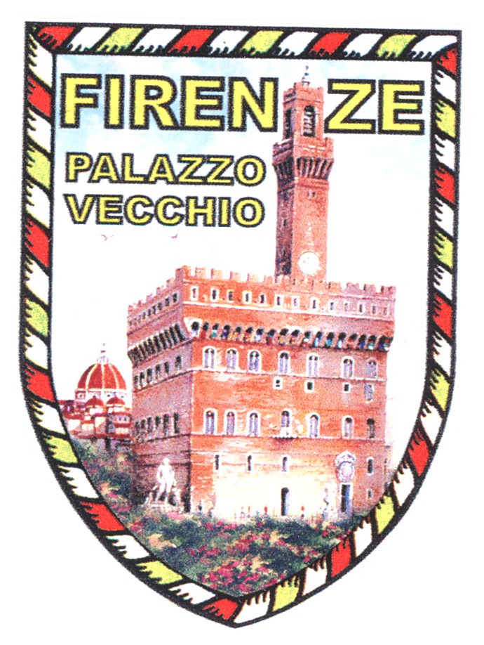 99-08-02-0994 Adesivi Firenze Acquerello Scudo Palazzo Vecchio CONFEZION.10 Pz.