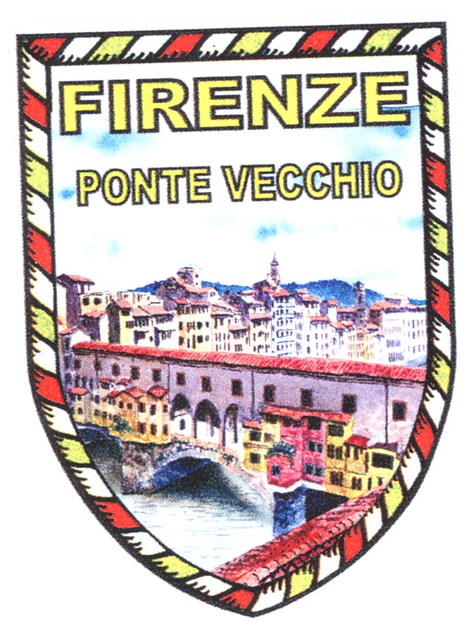 99-08-02-0996 Adesivi Firenze Acquerello Scudo Ponte Vecchio CONFEZION.10 Pz.