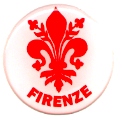 99-08-02-1100 Adesivi Firenze Giglio Rosso Lente con Scritta 21.mm CONF.10 Pz