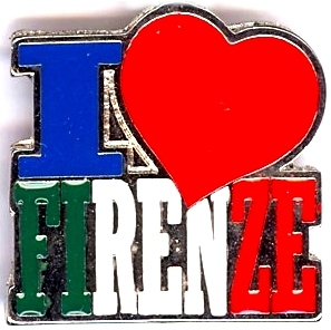 99-02-02-1415 Magneti I Love Firenze Tricolore CONFEZIONI da n.10 Pz.