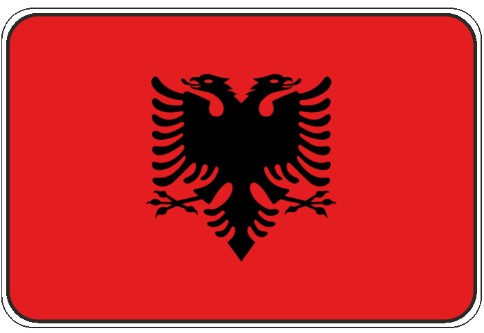 99-08-01-0701 Adesivi Bandiera Albania CONFEZIONI da n.10 Pz.