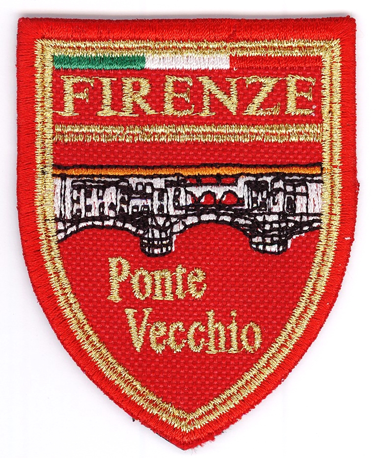 99-06-02-0017 Toppe Firenze Scudo Rosso Ponte Vecchio CONFEZIONI da n.10 Pz.
