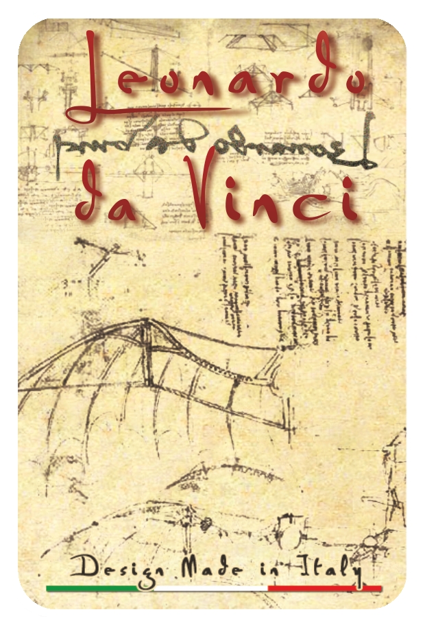 99-08-31-0705 Adesivi Rettangolari Vinci Leonardo Ala CONFEZIONE da n.10 Pz.