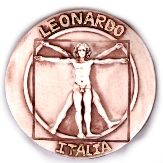 99-02-31-20102 Magneti Leonardo Resina Vitruviano Rosso CONFEZIONI da n.10 Pz.