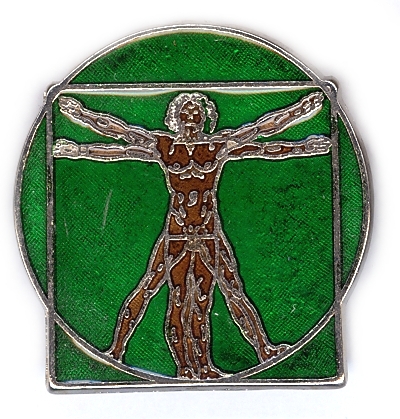 99-02-31-0025 Magneti Leonardo Uomo Vitruviano Verde CONFEZIONI da n.10 Pz.