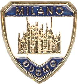 99-02-08-0011 Magneti Milano Duomo Scudo Bianco Blu CONFEZIONI da n.10 Pz.