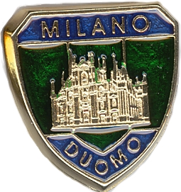 99-03-08-0015 Spille Milano Duomo Scudo Verde Blu CONFEZIONI da n.20 Pz.