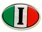 99-08-01-1180 Adesivi Italia Ovalino Lente mm.30 Tricolore CONF. da n.10 Pz