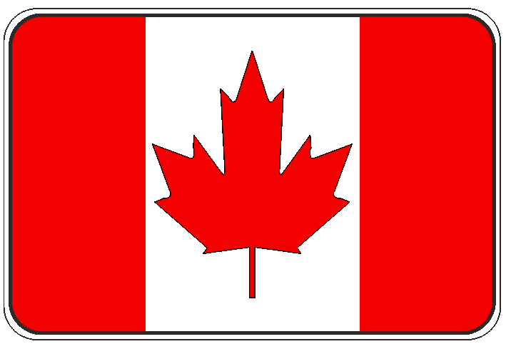 99-08-01-0707 Adesivi Bandiera Canada CONFEZIONI DA 10 PZ