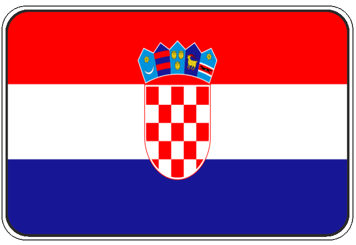 99-08-01-0709 Adesivi Bandiera Croazia CONFEZIONI DA 10 PZ
