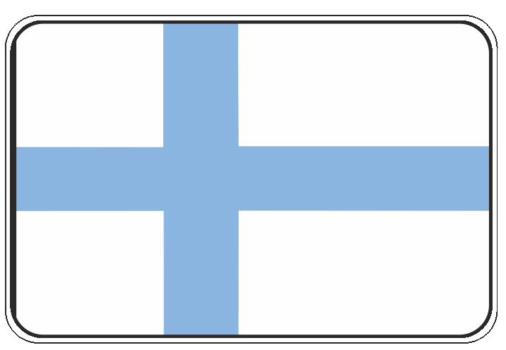 99-08-01-0712 Adesivi Bandiera Finlandia CONFEZIONI DA 10 PZ