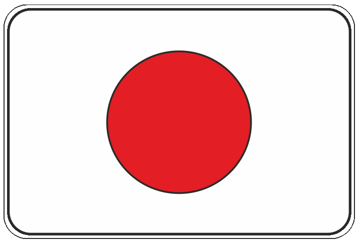 99-08-01-0715 Adesivi Bandiera Giappone CONFEZIONI DA 10 PZ