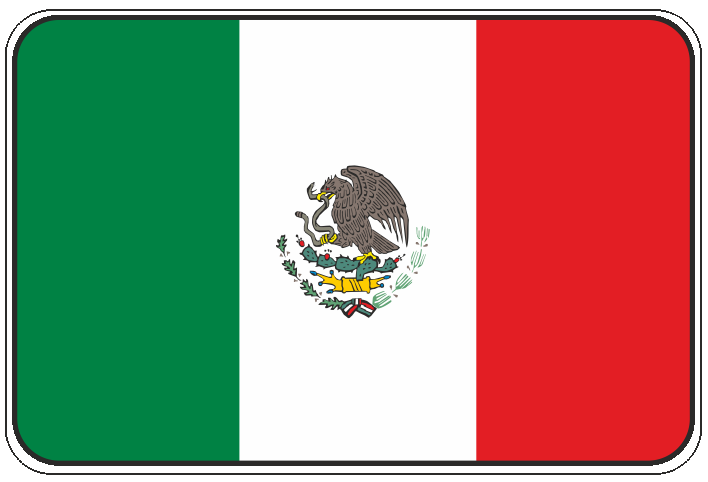 99-08-01-0723 Adesivi Bandiera Messico CONFEZIONI DA 10 PZ