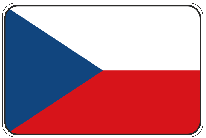 99-08-01-0729 Adesivi Bandiera Repubblica Ceca CONFEZIONI DA 10 PZ