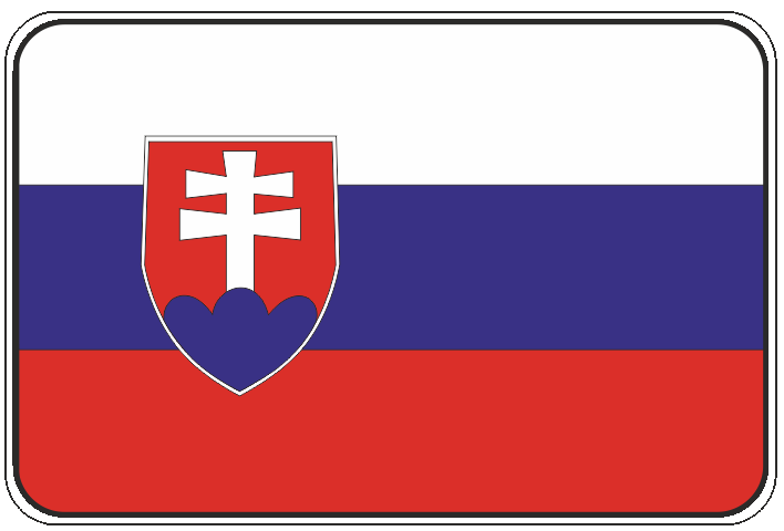 99-08-01-0734 Adesivi Bandiera Slovacchia CONFEZIONI DA 10 PZ