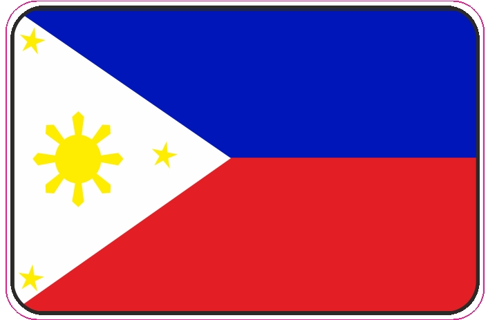 99-08-01-0744 Adesivi Bandiera Filippine CONFEZIONI DA 10 PZ