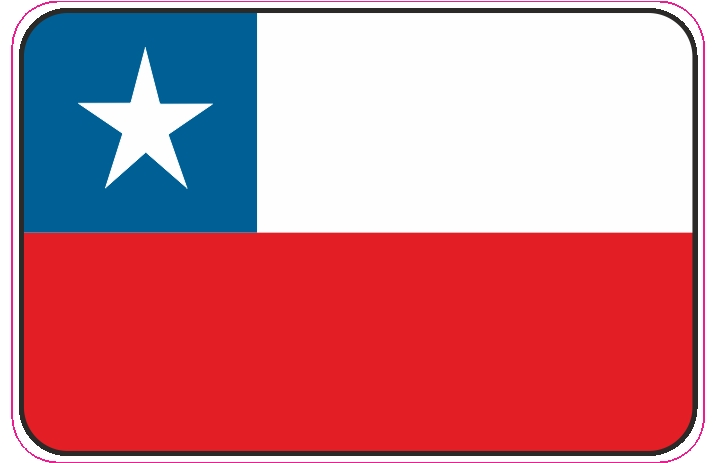 99-08-01-0747 Adesivi Bandiera Cile CONFEZIONI DA 10 PZ