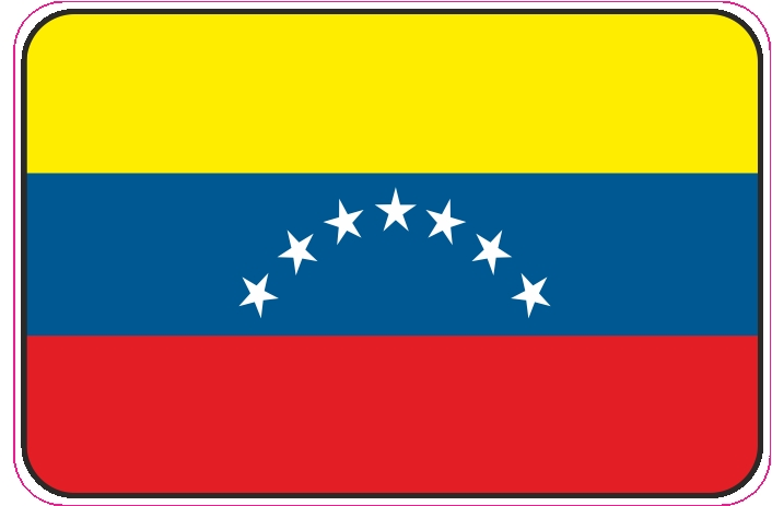99-08-01-0748 Adesivi Bandiera Venezuela CONFEZIONI DA 10 PZ