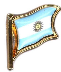 99-03-01-1202 Spille Bandiera Argentina Lente CONFEZIONI da n.20 Pz.
