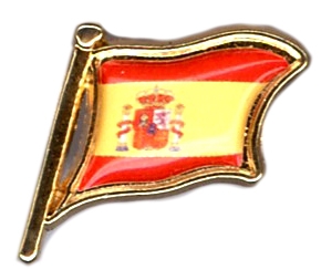 99-03-01-1210 Spille Bandiera Spagna Lente CONFEZIONI da n.20 Pz.