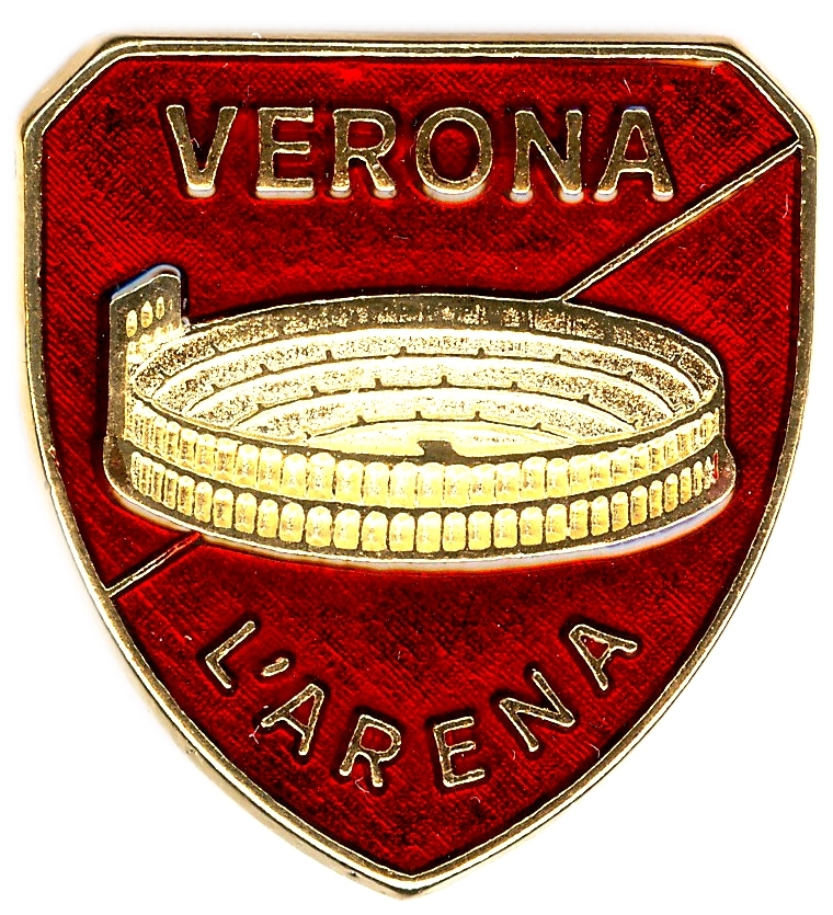99-02-04-0103 Magneti Verona Arena Scudo Rosso CONFEZIONI da n.10 Pz.