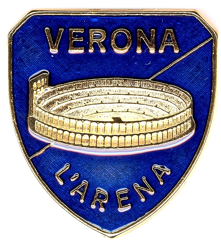 99-02-04-0106 Magneti Verona Arena Scudo Blu CONFEZIONI da n.10 Pz.