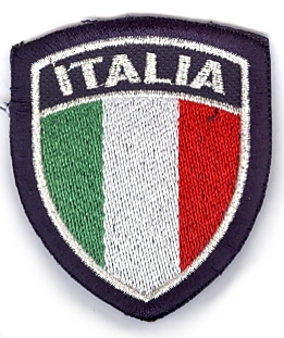 99-06-01-0003 Toppe Italia Scudo Tricolore Argento CONFEZIONI da n.10 Pz. 