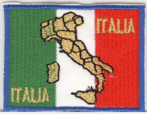 99-06-01-0009 Toppe Italia Bandiera Stivale 2 scritte IT  CONFEZIONI da 10 Pz.