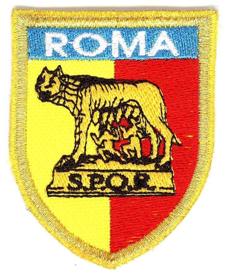 99-06-03-0003 Toppe Roma Scudo Giallo Rosso Lupa CONFEZIONI da n.10 Pz.