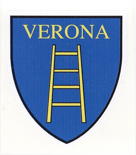 99-08-04-0825 Adesivi Verona Scudo Scala CONFEZIONI da n.10 Pz.