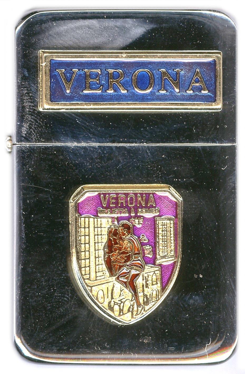 99-05-04-3604 Accendino Verona Benzina Spilla Giulietta Viola CONF.da n.12 Pz.