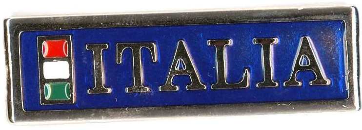 99-02-01-0009 Magneti rett.blu lungo scritta "ITALIA" CONFEZIONI da n.10 Pz.