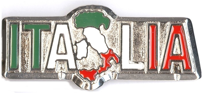 99-02-01-0010 Magneti rett. tricolore scritta "ITALIA" CONFEZIONI da n.10 Pz.