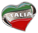 99-02-01-1515 Magneti cuore pergamena "ITALIA" tric. CONFEZIONI da n.10 Pz.