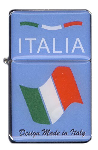 99-05-01-3702 Acc. Italia Benzina Lente Bandiera Fondo Blu CONFEZIONI da n.12 Pz