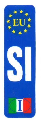 99-08-05-0805 Adesivi Siena Lungo Blu Bandiera e EU  CONFEZIONI da n.10 Pz.