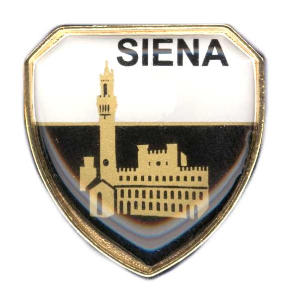 99-03-05-2204 Spille Siena Scudo Lente Piazza Bianco Nero mm.21 CONFEZ.20 Pz.