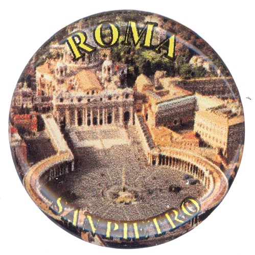99-08-03-1131 Adesivi Roma Tondo mm.21 Piazza San Pietro CONFEZIONI da n.10 Pz.