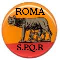 99-08-03-1135 Adesivi Roma Tondo mm.21 Lupa Giallo Rossa CONFEZIONI da n.10 Pz.