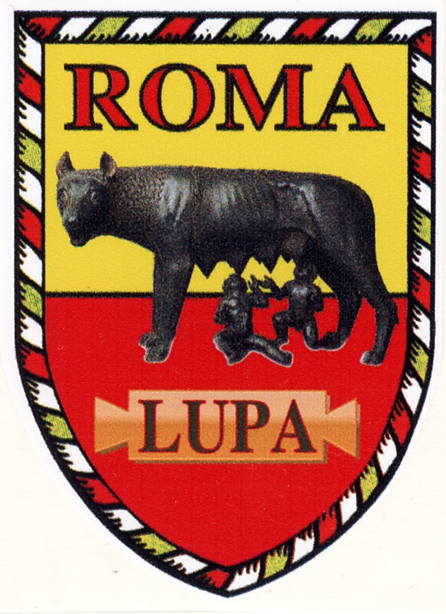 99-08-03-8883 Adesivi Roma Scudo Lupa Giallo Rossa CONFEZIONI da n.10 Pz.