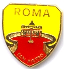 99-02-03-0027 Magneti Roma Scudo San Pietro Giallo Rosso CONFEZIONI.10 Pz.